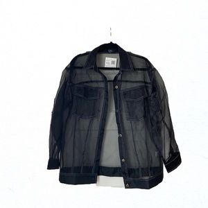 Sheer black large jacket
